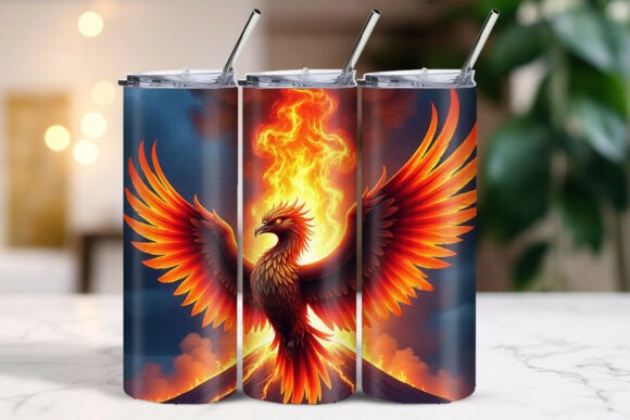 Download Fiery Phoenix Volcanic Eruption Tumbler - Premium Resources